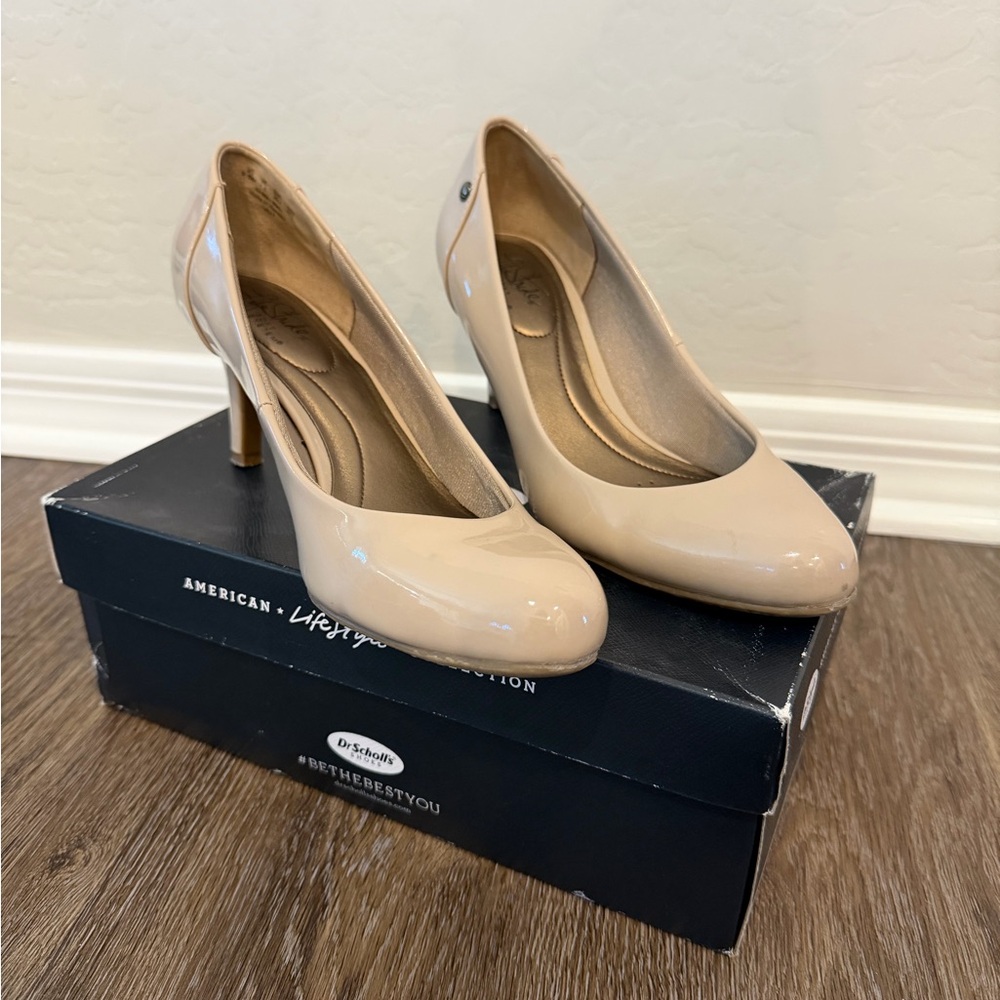 Dr. Scholl's Nude Patent Leather High Heels